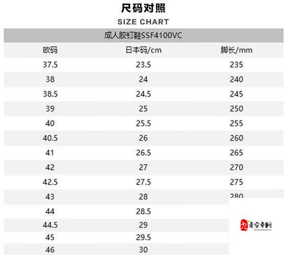 日本尺码与欧美尺码对照表:精准换算指南及差异详解
