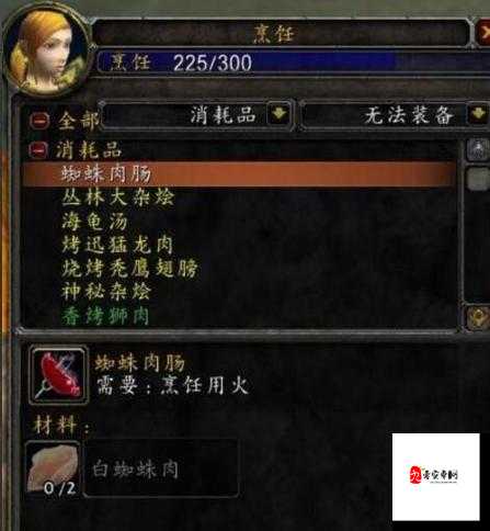 怀旧服烹饪225级后,大师级烹饪的奇妙之旅