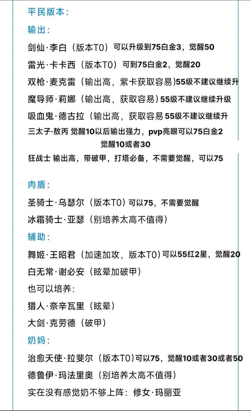 从零开始的异世界生活手游,微氪零氪党推图阵容搭配攻略